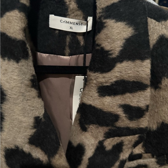 Leopard Blend Breasted Coat Print Coat - Picture 5 of 8